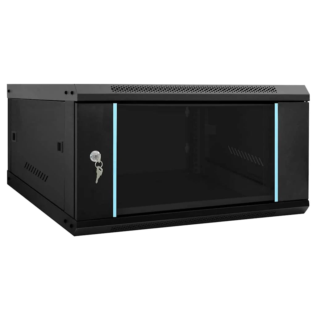 Armadio di rete moderno dal design industriale nero 60 x 60 x 35 cm in acciaio nero 02_0059064