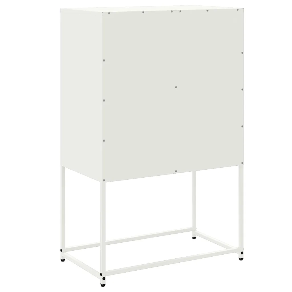 Credenza-Buffet-Armadio da cucina Bianca 68,5x38,5x107 cm in Acciaio 131967
