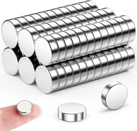 50 pezzi di magneti piccoli 10 mm x 3 mm, forti, magneti per frigorifero, magneti forti per lavagne, magneti mini per frigorifero, magneti per lavagna bianca per lavori di hobby, parti per assemblaggio