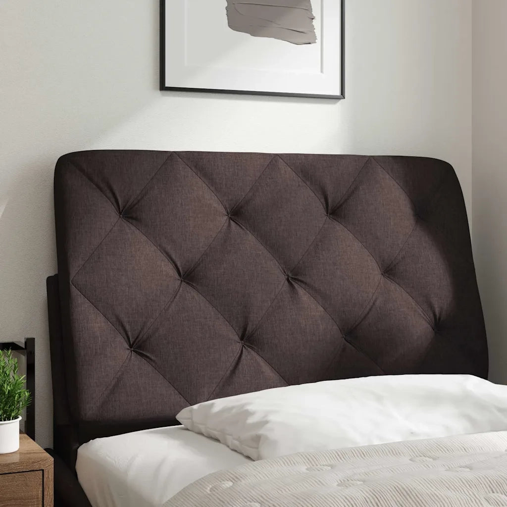 Cuscino Testiera Marrone Scuro 90 cm in Tessuto