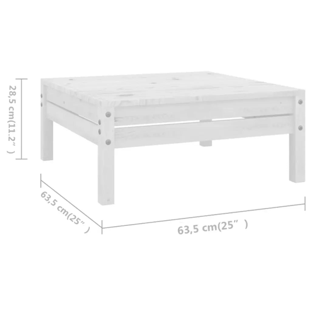 Set Salotto da Giardino 5 pz in Legno Massello di Pino Bianco 3082693