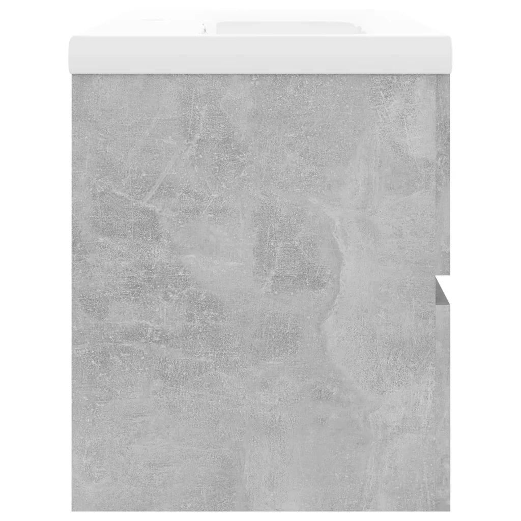 Mobile con Lavabo Integrato Grigio Cemento in Legno Multistrato 3071571