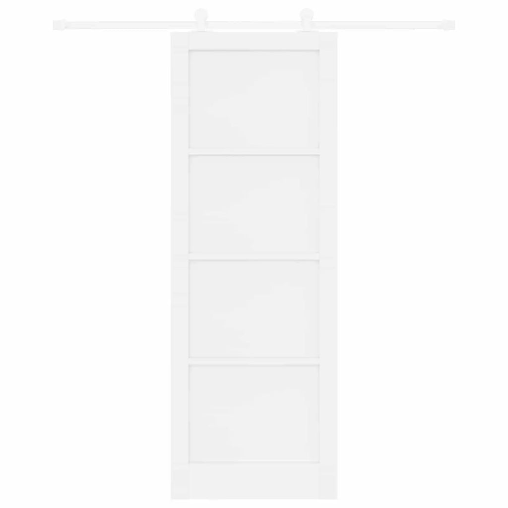 Porta scorrevole Bianco 83 x 232 cm Legno Massello di Pino