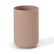 Porta spazzolini rosa in plastica cannettata rigida Arizona