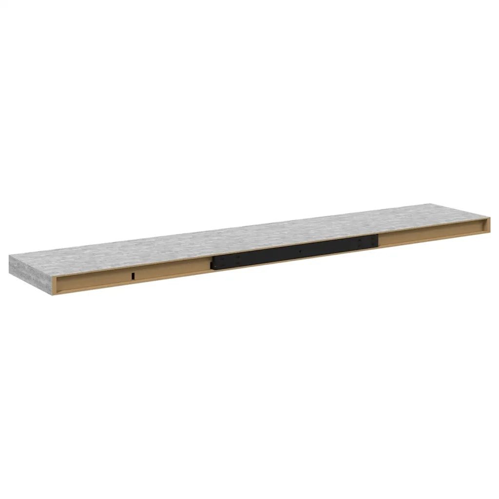 Scaffali a Parete 2 pz Grigio Cemento 120x23,5x3,8 cm in MDF cod mxl 76513