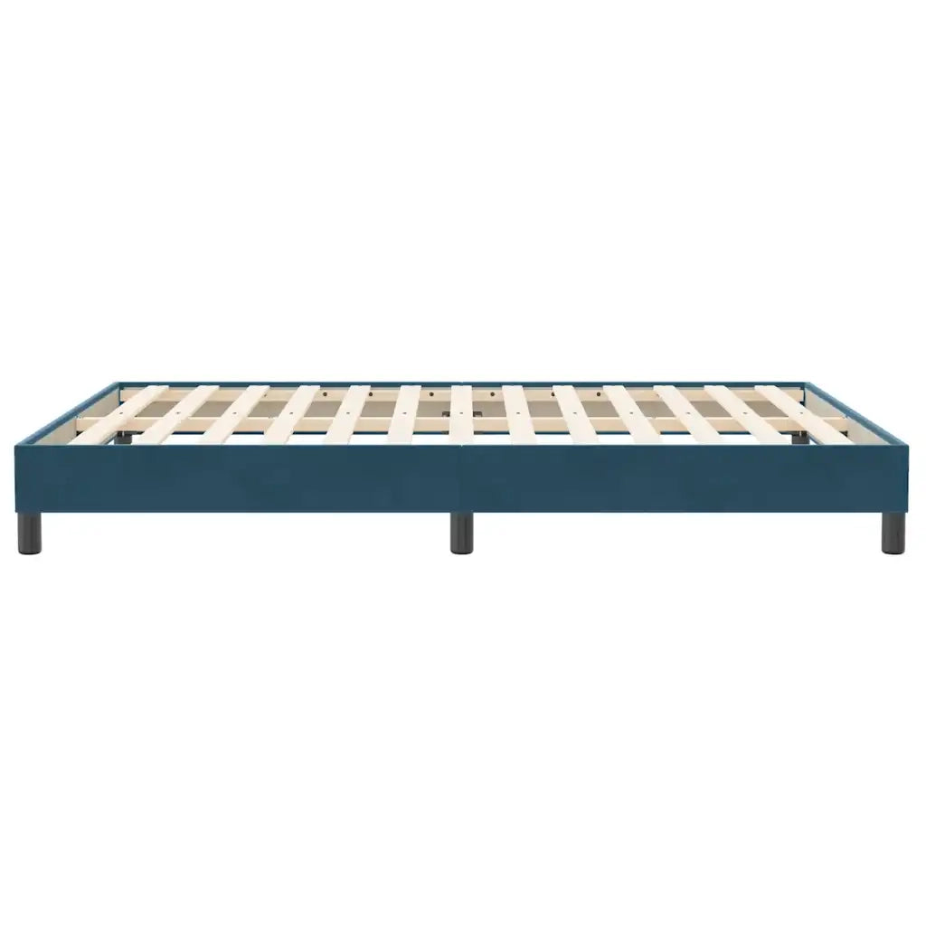vidaXL Giroletto a Molle senza Materasso Blu Scuro 160x210 cm Velluto