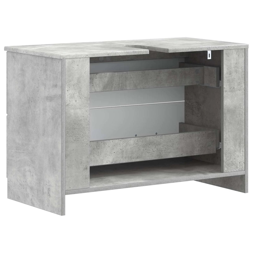 Armadio per Lavabo da Bagno UTRECHT Grigio Cemento 897678