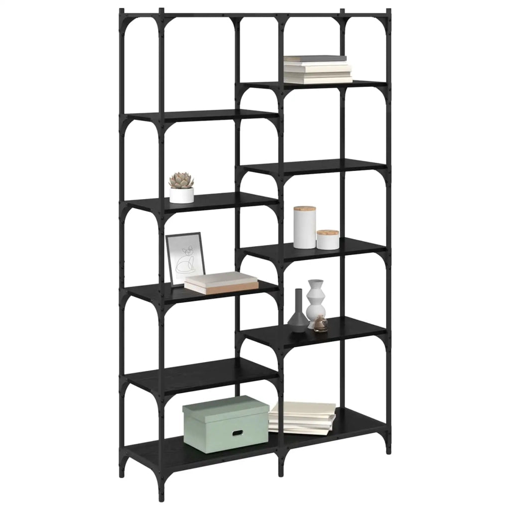 Libreria Rovere nero 100 x 32 x 170 cm Legno multistrato 881892