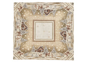 Tovaglia Centrotavola Centrino Tavolo Fantasie Natalizie Cinigliato Piazzato Made Italy - 90x90 - Chalet Brown