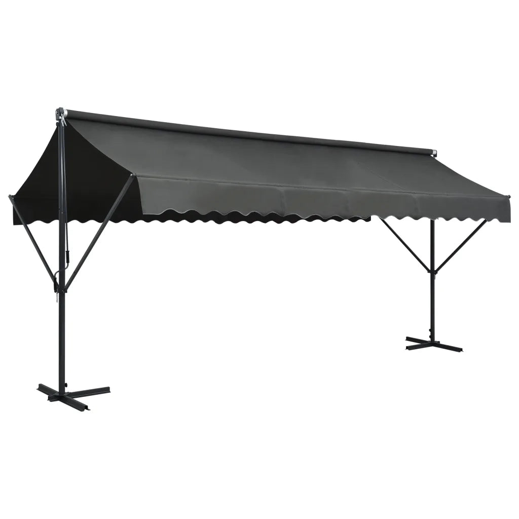 Tenda Parasole con Piedistallo 500x300 cm Antracite cod mxl 59318