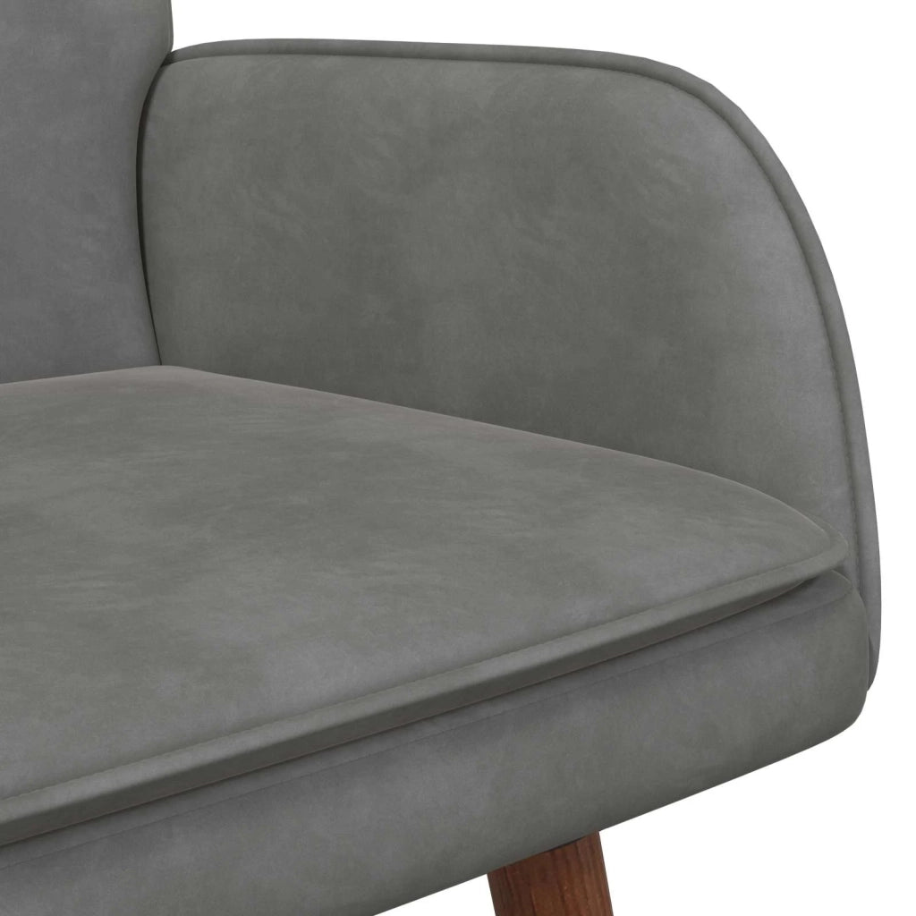 Sofa a Due Posti Grigio scuro 115 x 61 x 87 cm Velluto
