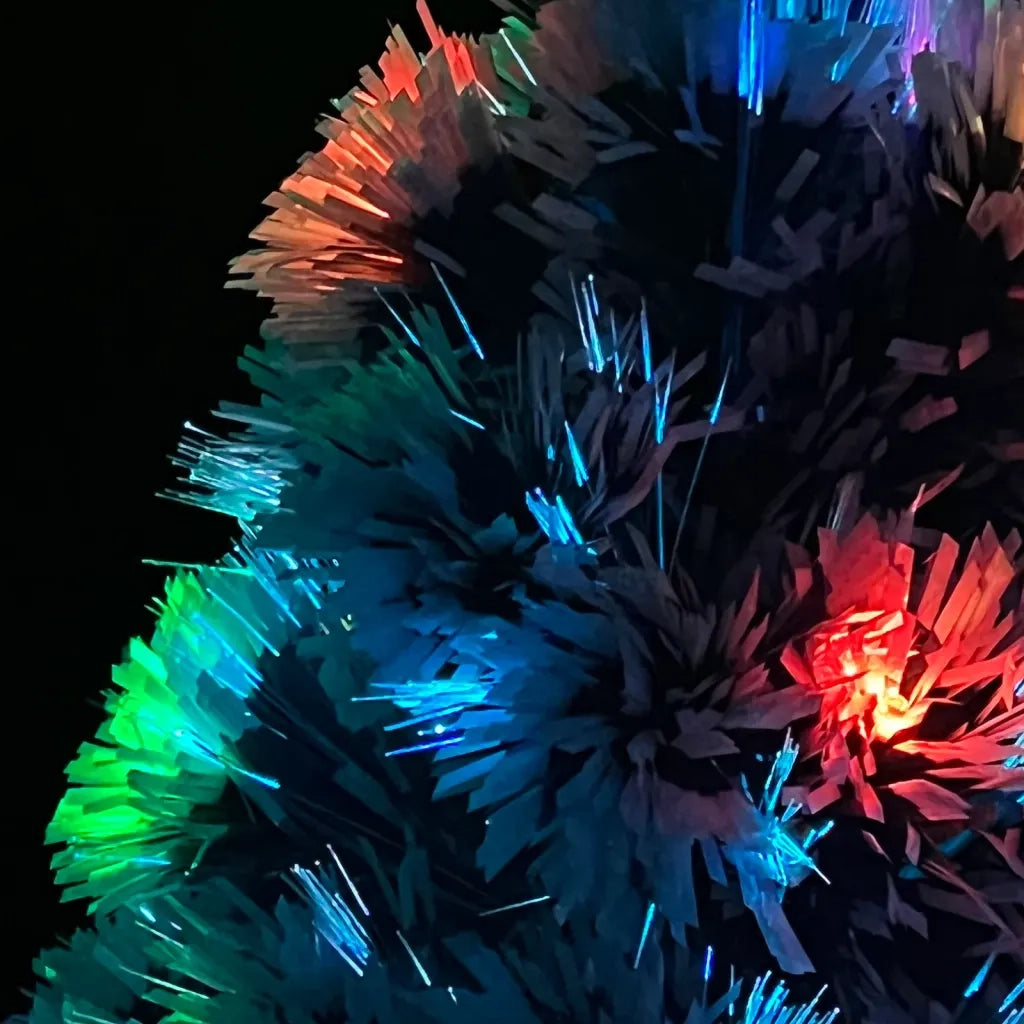 Albero Natale Preilluminato Bianco e Blu 64 cm in Fibra Ottica 328454
