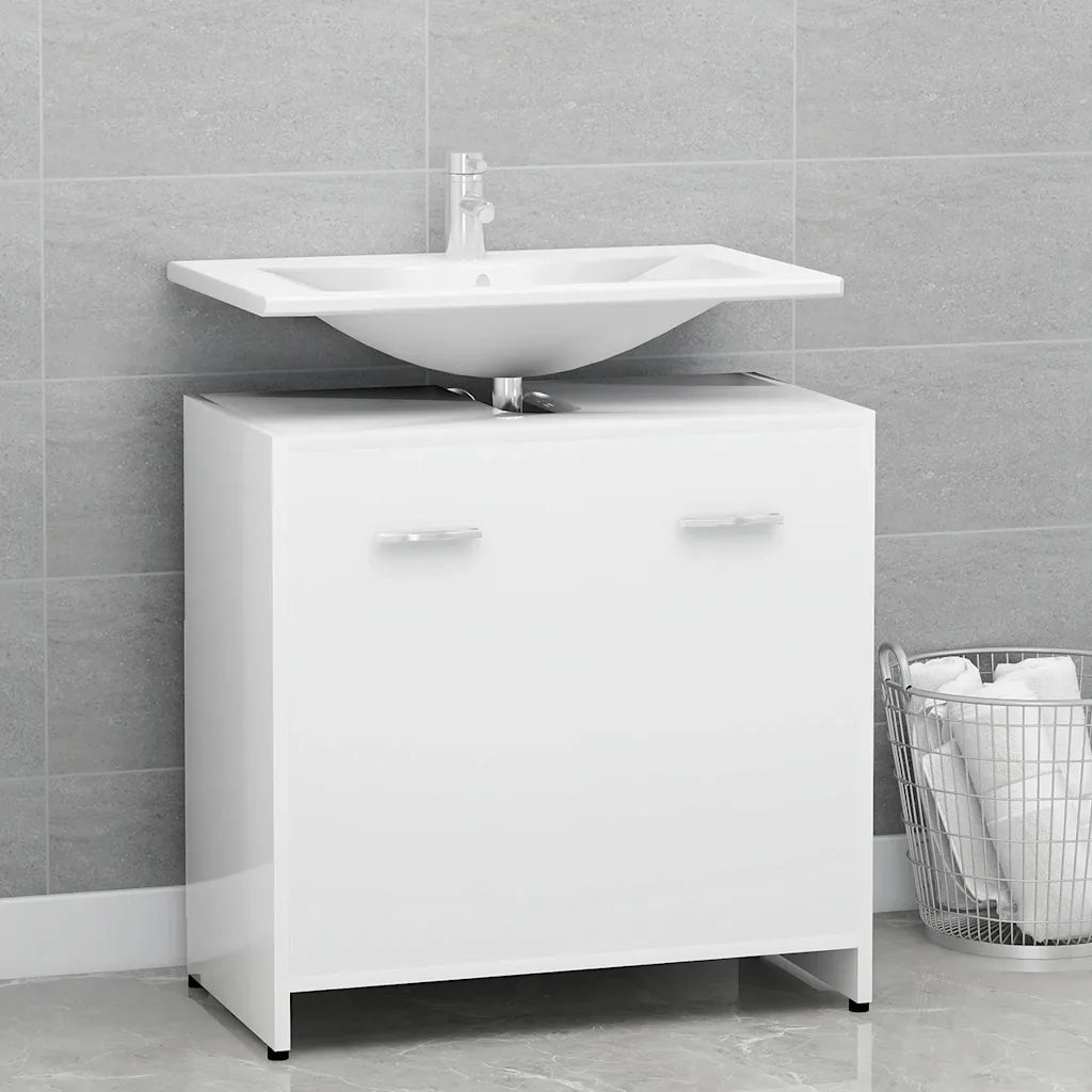 Armadio da Bagno | Mobile da Bagno Bianco 60x33x61 cm in Legno Multistrato