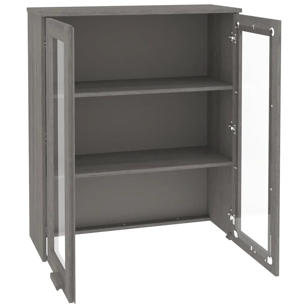 Scaffale per Credenza Grigio Chiaro 85x35x100 cm Legno di Pino 340507