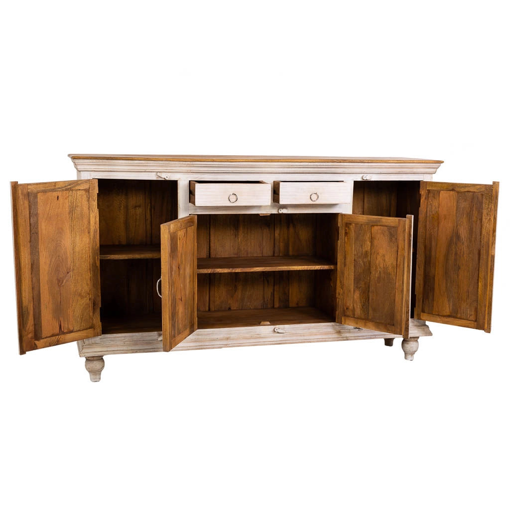 Credenza artigianale in legno 178x43x102h cm