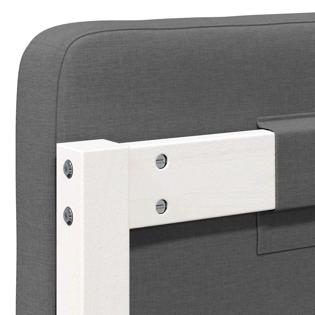 Testiera imbottita Bianco e grigio chiaro 140 cm Pino massello