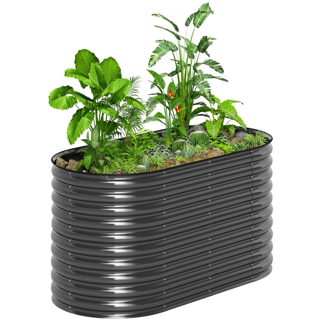 Vaso per piante in metallo ¨C zephmum ¨C 80x80x160 cm, grigio scuro