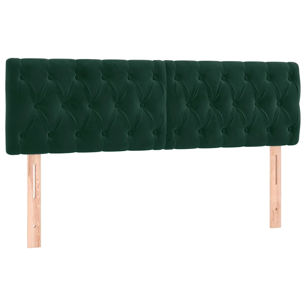 Testiera a LED Verde Scuro 144x7x78/88 cm in Velluto 3121999