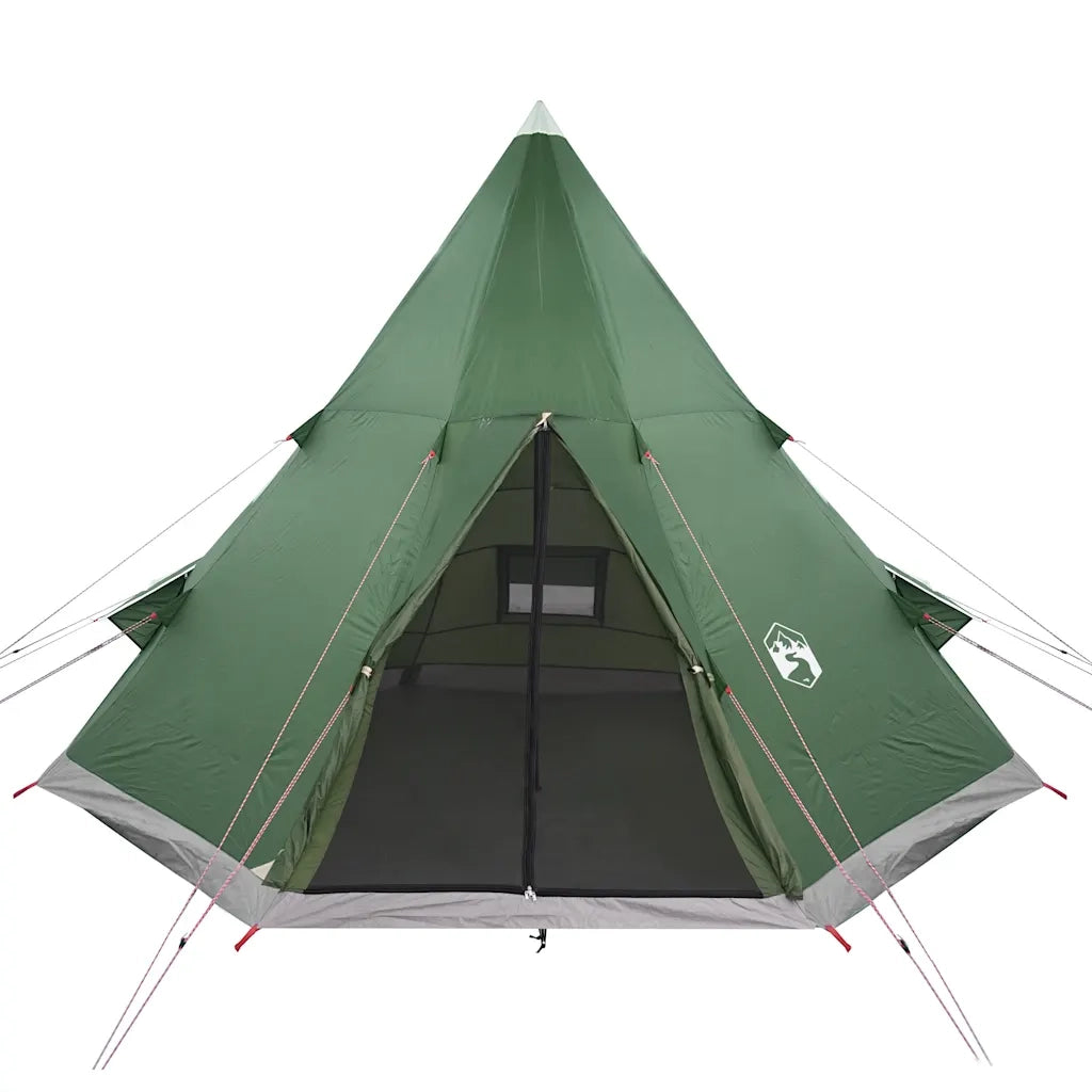 Tenda da Campeggio Tipi per 4 Persone Verde Impermeabile 94380