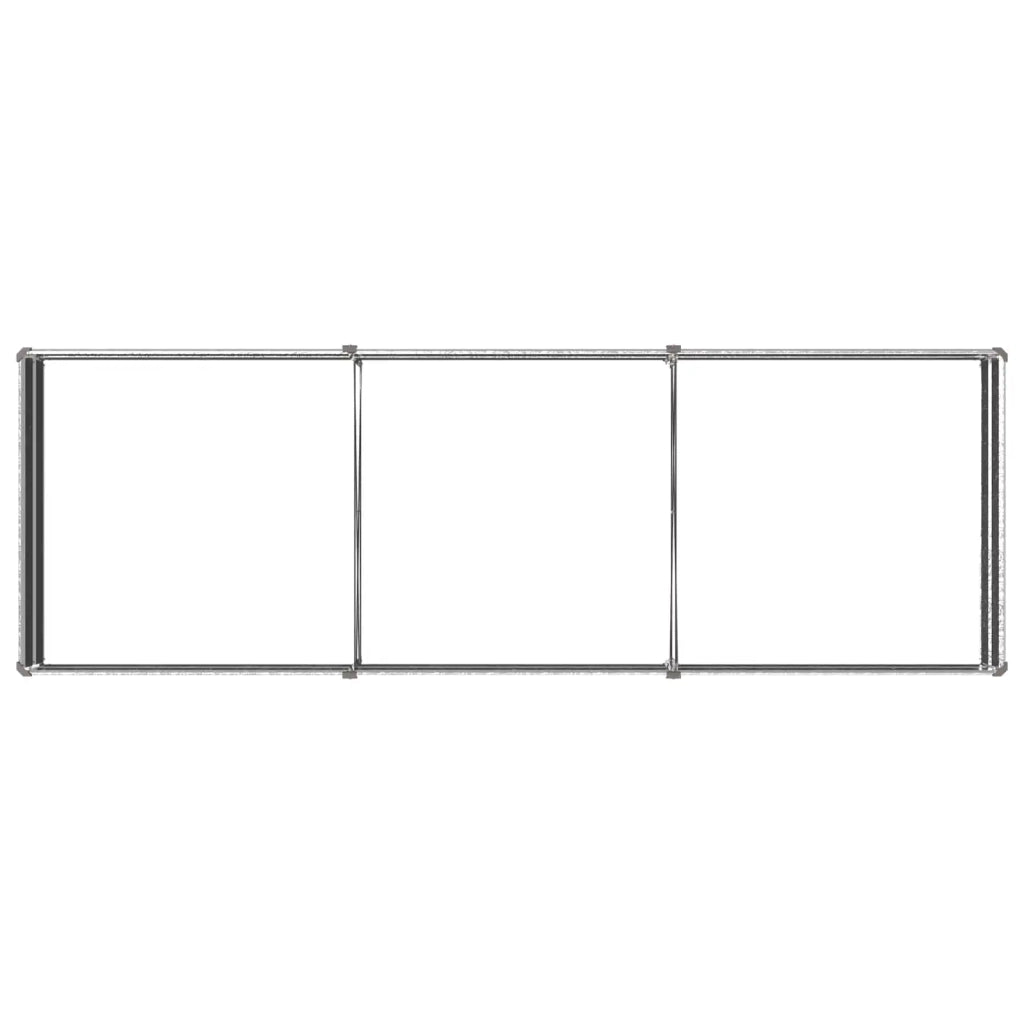 Letto rialzato da giardino Argento 240 x 80 x 24 cm 8006489