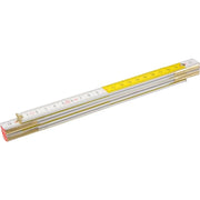 Topex 26c005 metro pieghevole in in legno 1 m, bianco giallo ds