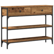 Tavolo Consolle | Tavolo d'Ingresso con cassetto Legno vecchio 100 x 25 x 75 cm
