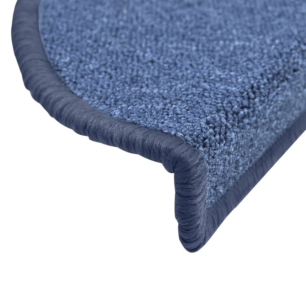 Tappetini per scale 15 pz 56x17x3 cm blu semicircolari 133883