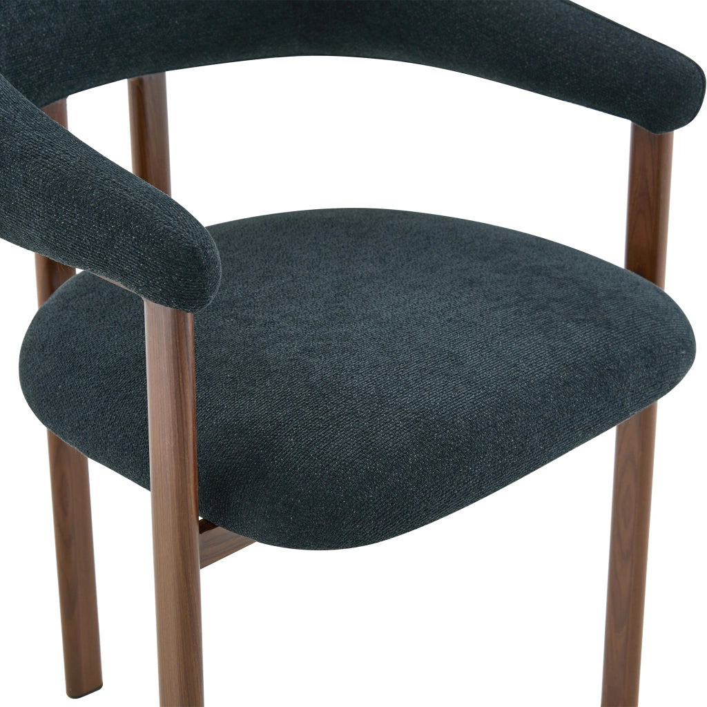 Set 2 Sedie da Pranzo in Tessuto ¨C Xylo ¨C Nero, Gambe in Metallo