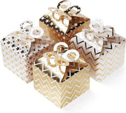 Pacchi di regali con strisce (36 pezzi) - 9,5 x 8 cm - Tema Zig Zag & Stelle - Ideali per compleanni dei bambini, feste e matrimoni