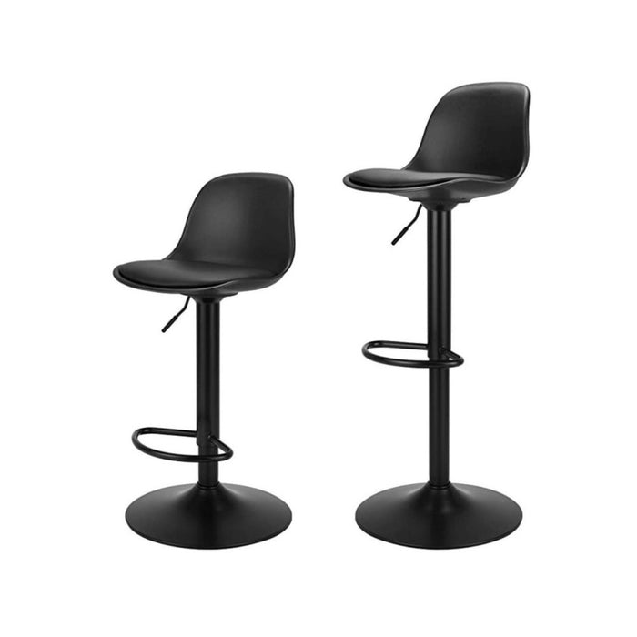 Sgabello regolabile con poggiapiede Rand colore nero