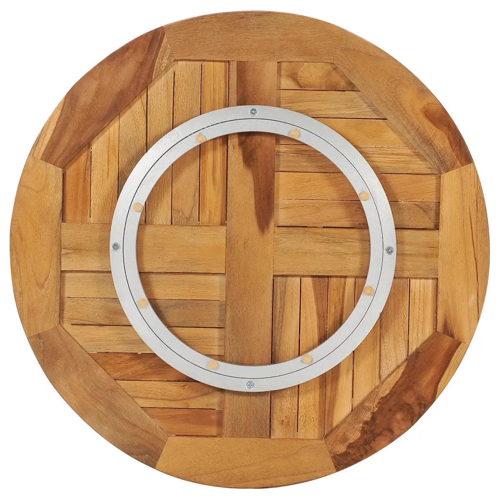 Vassoio Girevole da Tavola in Legno Massello di Teak