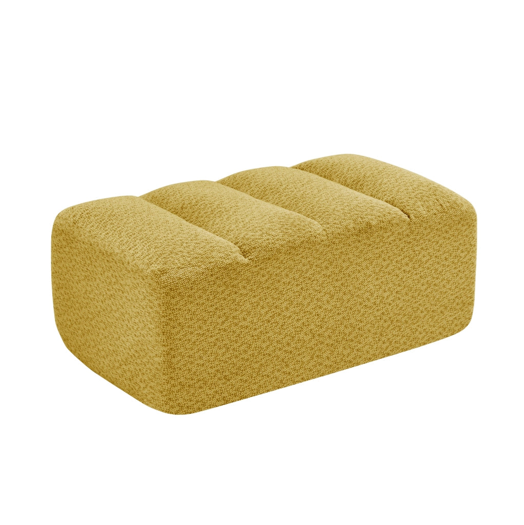 Divano modulare senza struttura con pouf giallo