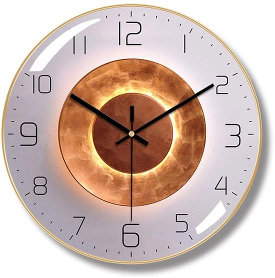 Orologio da Parete Art Deco, Orologio da Parete Silenzioso, Orologio da Parete Moderno in Metallo, Adatto per Camera da Pranzo, Camera da Letto, Studio, Ufficio