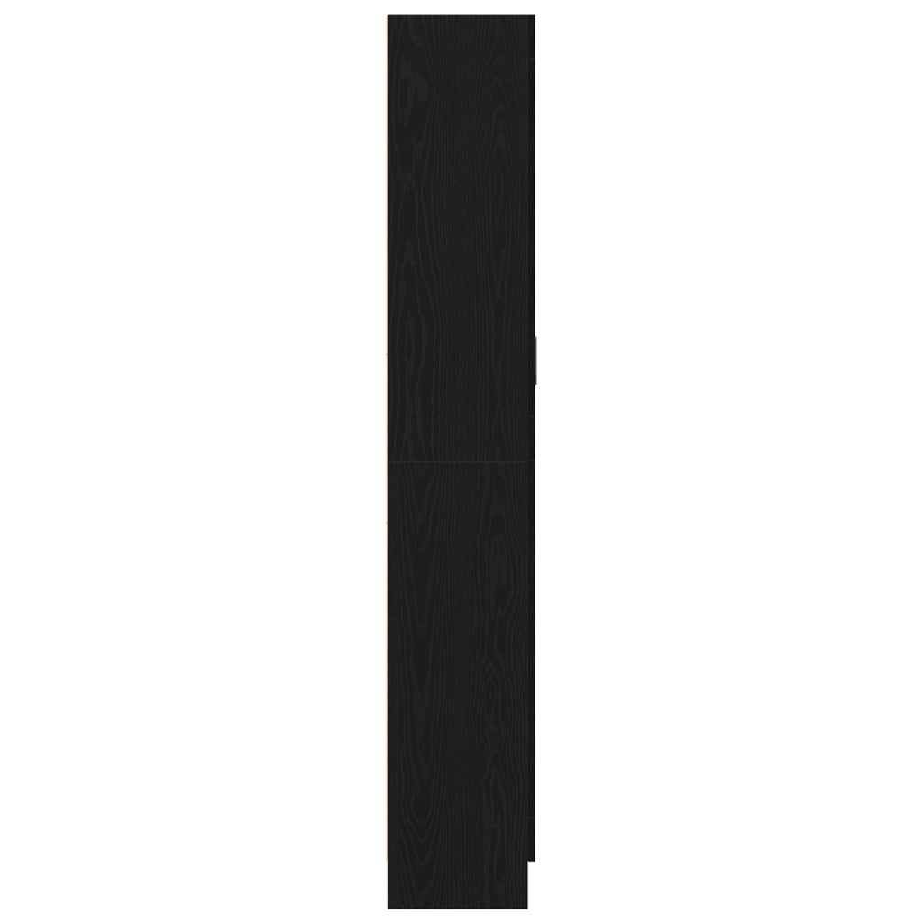 Armadi per libri  2 pz Nero Rovere 82,5x30,5x185 cm in legno ingegnerizzato
