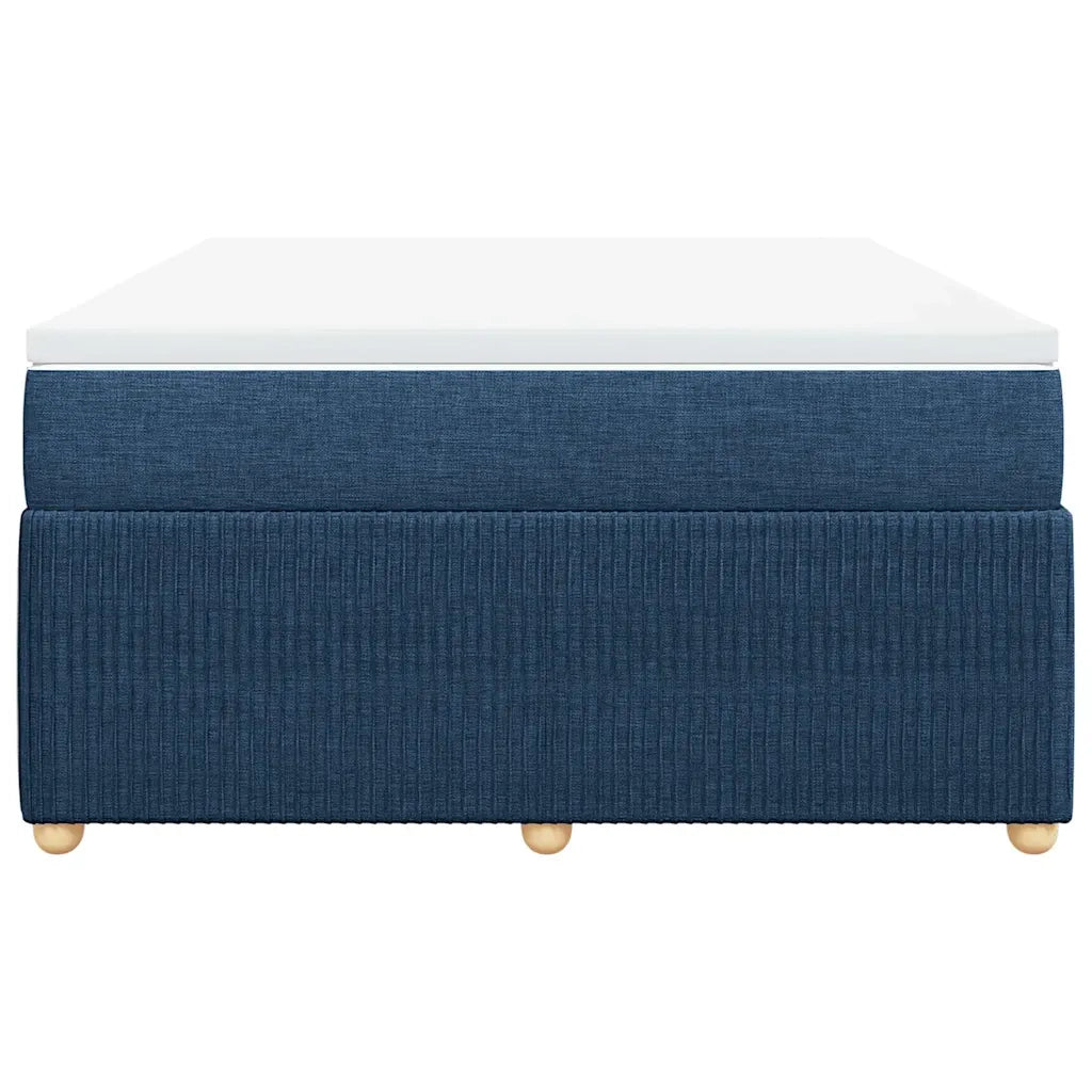 Giroletto a Molle con Materasso Blu 140x190 cm in Tessuto