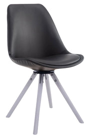 Sedia Calais in similpelle girevole bianco,nero