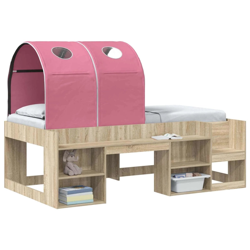 Tunnel per Letto 2 pcs Rosa 211 x 52,5 x 2 cm Poliestere 893705