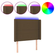 Testiera | Testata a LED Marrone Scuro 103x16x118/128 cm in Tessuto