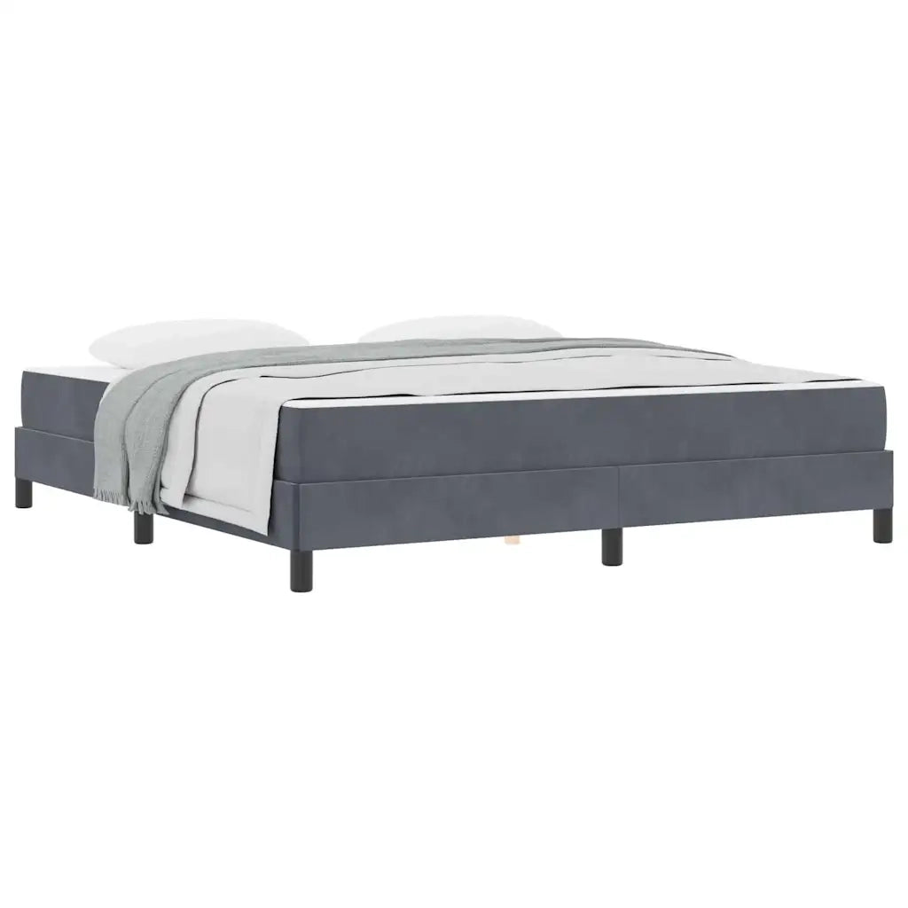 vidaXL Letto box spring con materasso Grigio scuro 180 x 200 cm