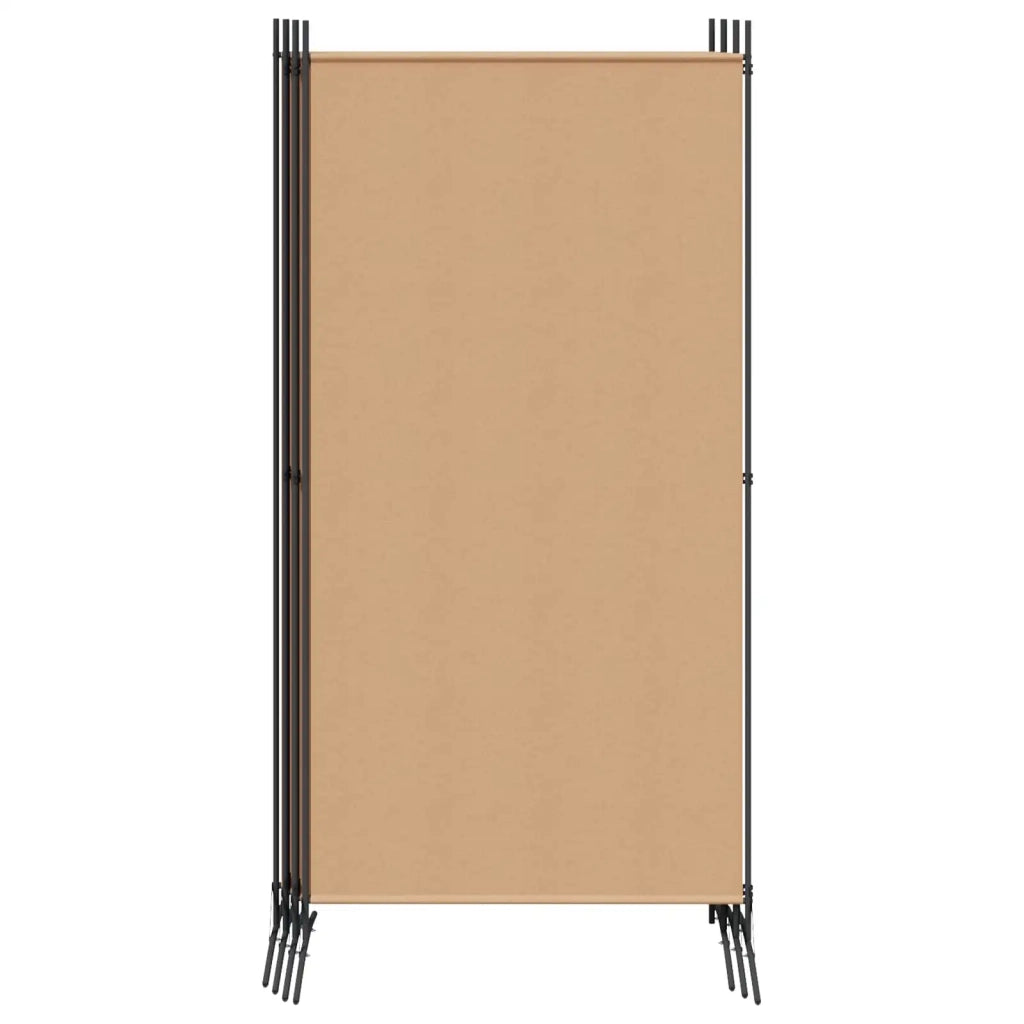 Divisore per Stanza | Paravento | Divisorio Ambienti a 6 Pannelli Beige 520 x 180 cm Tessuto