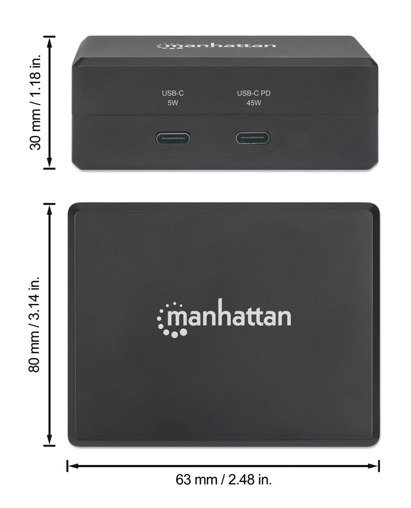 Hub USB-C con funzione di ricarica Power Delivery 45W