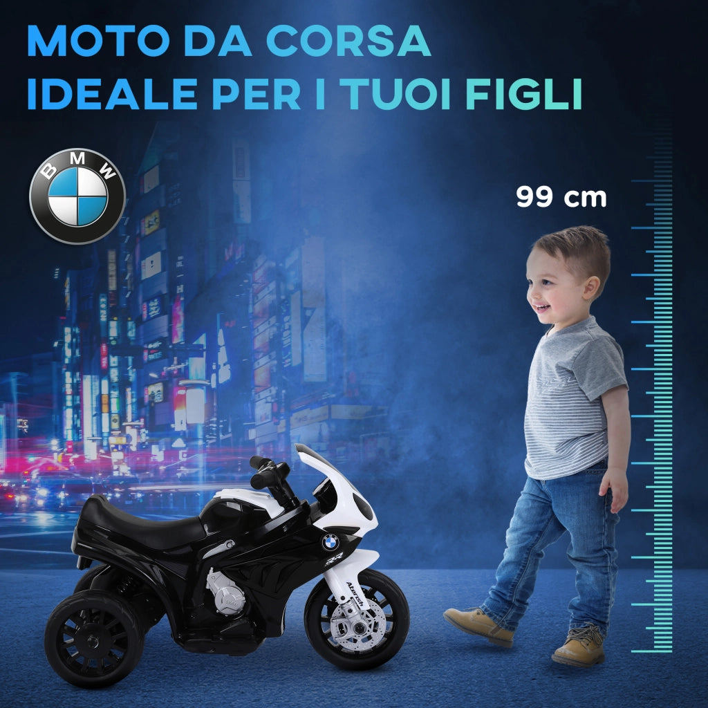 Moto Elettrica per Bambini ¨C zephmum ¨C Bianco Nera 66x37x44cm