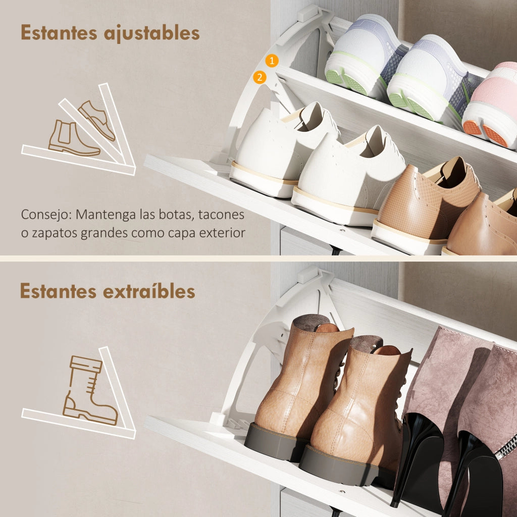 Mobiletto con Cassetti e Ripiani ¨C zephmum ¨C Bianco 106.7x26x116cm