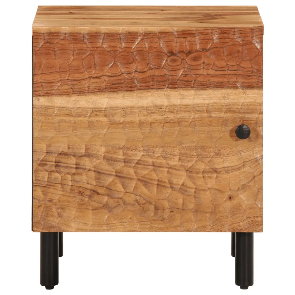 Comodini 2pz 40x33x46 cm in Legno Massello di Acacia 356852