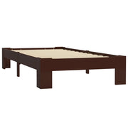 Giroletto senza Materasso Marrone Scuro 100x200 cm Legno Pino 283299