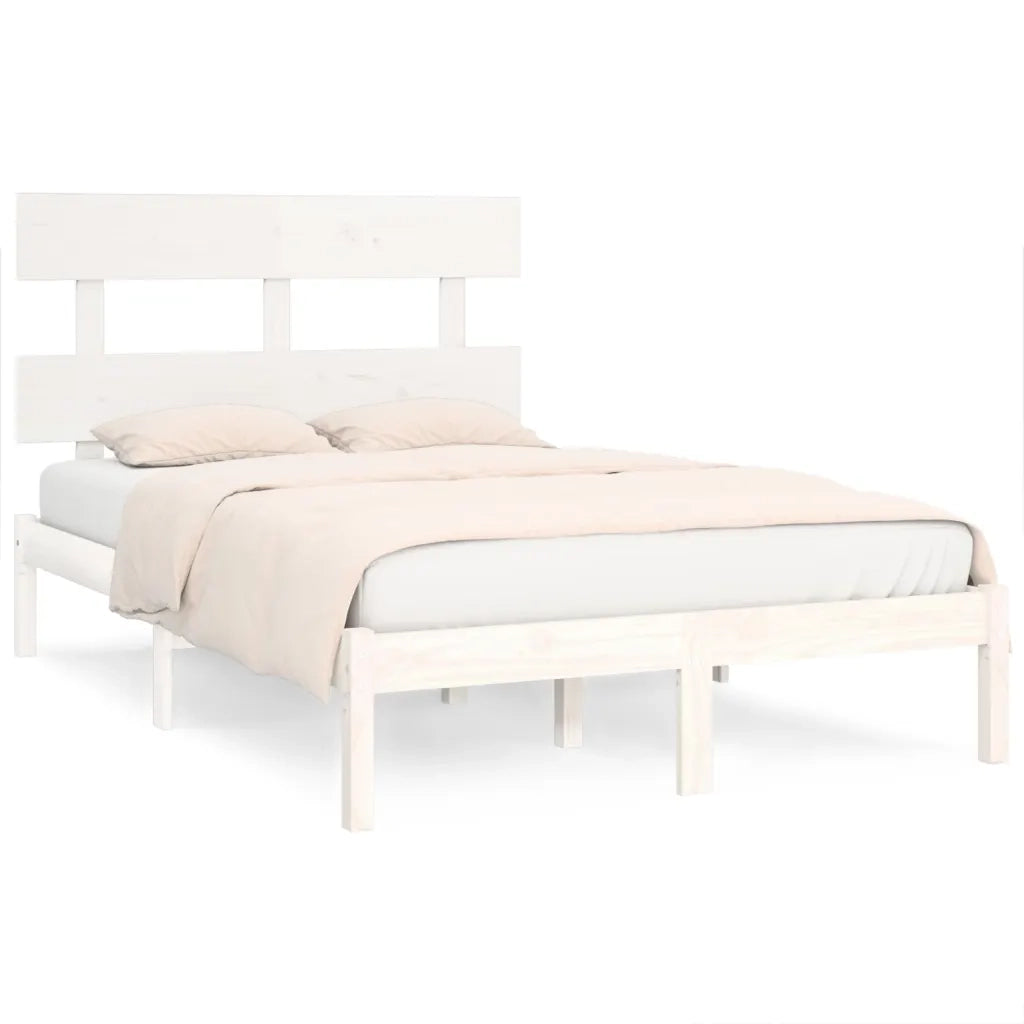 Giroletto-Struttura Letto Bianco in Legno Massello 120x200 cm 323520