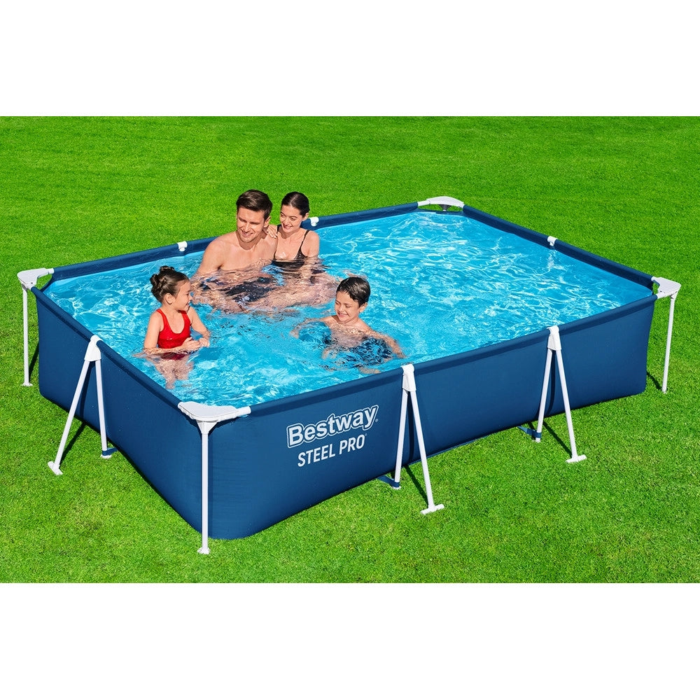 Trade Shop - Piscina Rettangolare Steel Pro Con Struttura In Acciaio Pompa Filtro 300x201x66cm 56411 -