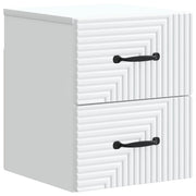 Mobiletto da notte a muro con cassetto Bianco 34,5 x 33 x 40 cm 898635