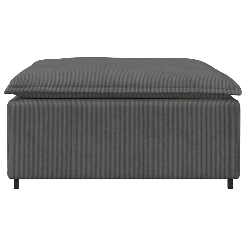 Divano da Giardino-Modulo Poggiapiedi Divano Modulare Grigio Scuro 100x100x48 cm 179748