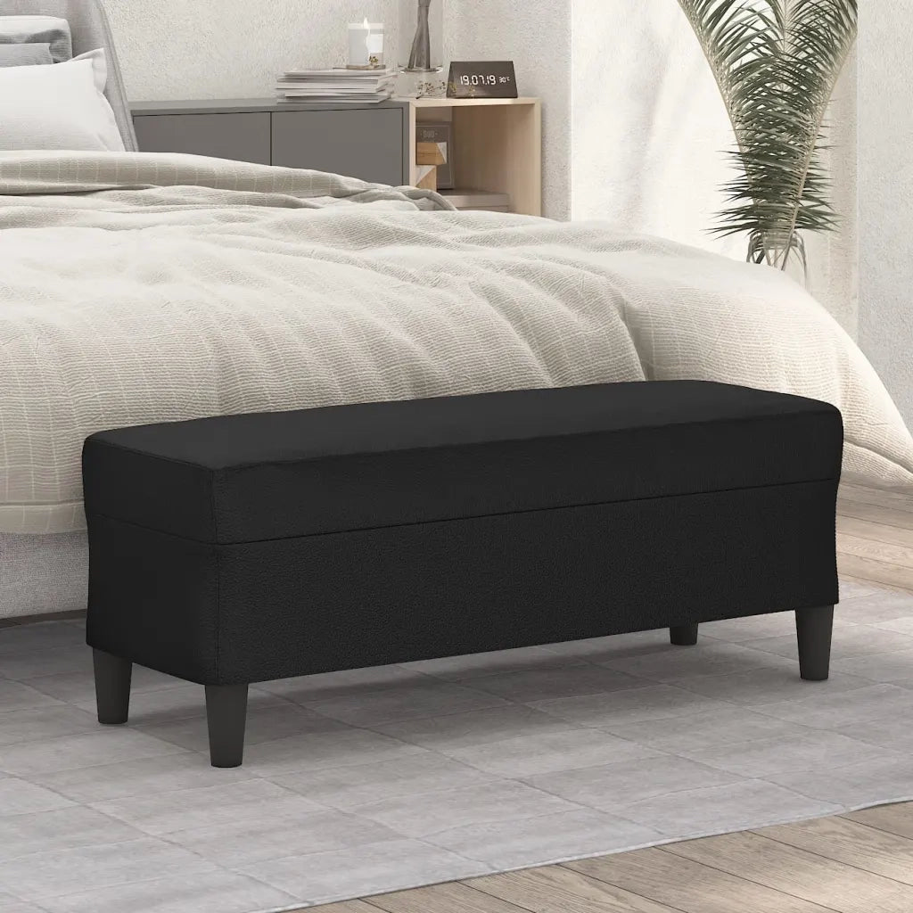 Panca Nera 100x35x41 cm in Similpelle CFW5120411